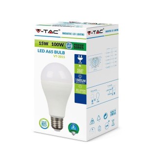 Żarówka LED V-TAC 15W A65 E27 VT-2015 3000K 1350lm