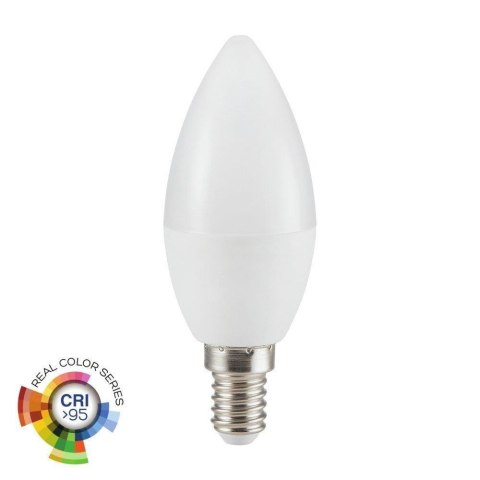 Żarówka LED V-TAC 5.5W E14 C37 Świeczka CRI95+ VT-2226 6400K 470lm