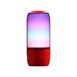 Bezprzewodowy inteligentny głośnik LED V-TAC z technologią Bluetooth 2x3W USB Micro SD Czerwony VT-7456 2 Lata Gwarancji