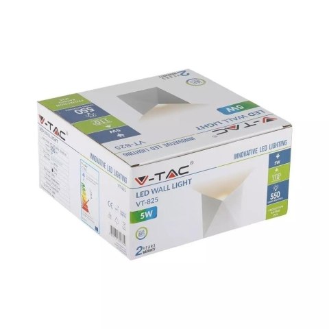 Kinkiet Ścienny V-TAC 5W LED Szary IP65 VT-825 3000K 550lm