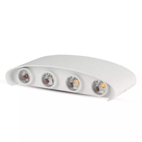 Oprawa Ścienna Góra Dół V-TAC 8W LED Biała IP54 VT-848 4000K 800lm