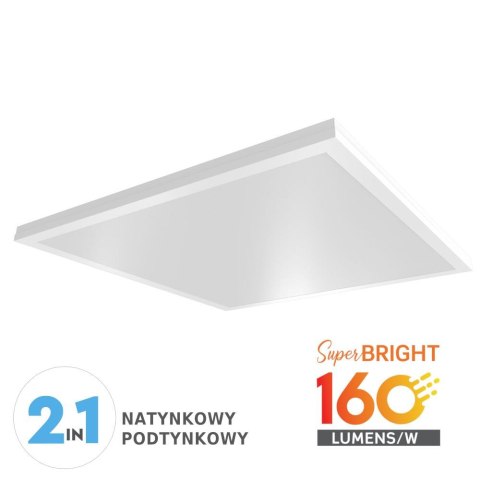 Panel LED V-TAC 25W 600x600x55mm 160Lm/W Natynkowy/Podtynkowy VT-6125 3000K 4000lm