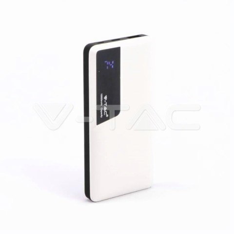 Power Bank V-TAC 10000mAh Wyświetlacz USB Type C Biały VT-3511