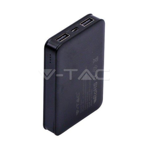 Power Bank V-TAC 5000mAh Czarny 63x94x15mm VT-3503