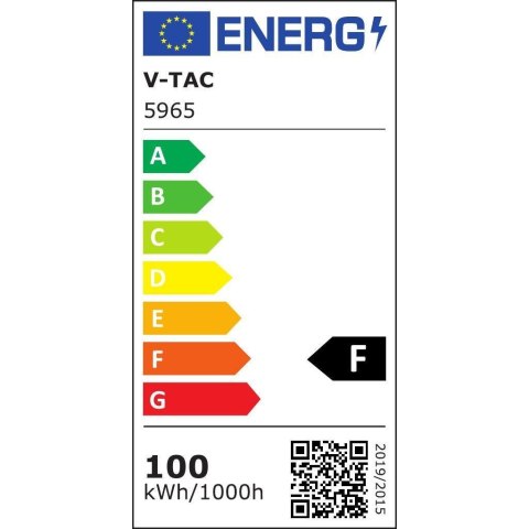 Projektor LED V-TAC 100W LED SMD E-Series Czarny VT-40101 4000K 8500lm