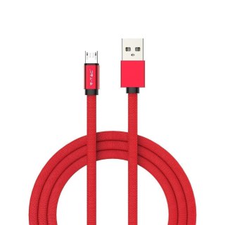 Przewód Micro USB V-TAC 1M Czerwony Seria Ruby VT-5341