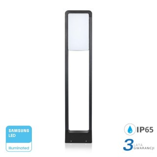 Słupek Ogrodowy V-TAC 10W LED SAMSUNG CHIP Czarny IP65 VT-33-B 6400K 900lm 3 Lata Gwarancji