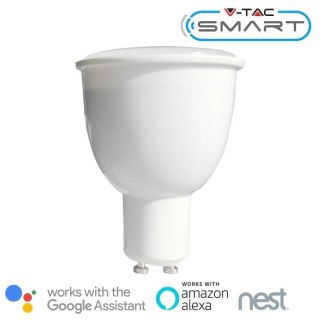 Żarówka LED V-TAC 4.5W GU10 SMART WiFi 3w1 100st Amazon Alexa, Google Home, Nest VT-5015 2700K-6400K 360lm