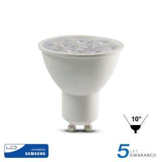 Żarówka LED V-TAC SAMSUNG CHIP GU10 6W 10st VT-249 6400K 500lm 5 Lat Gwarancji