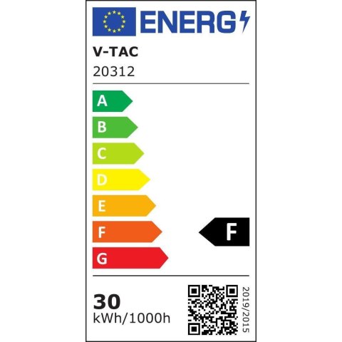 Projektor LED V-TAC 30W SAMSUNG CHIP Czarny Z MUFĄ VT-138 6500K 2340lm 5 Lat Gwarancji