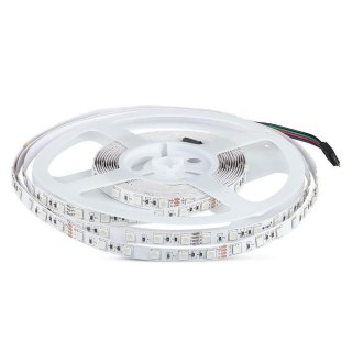 Taśma LED V-TAC SMD5050 300LED 24V IP20 5mb 7W/m VT-5050 60-IP20-10 RGB