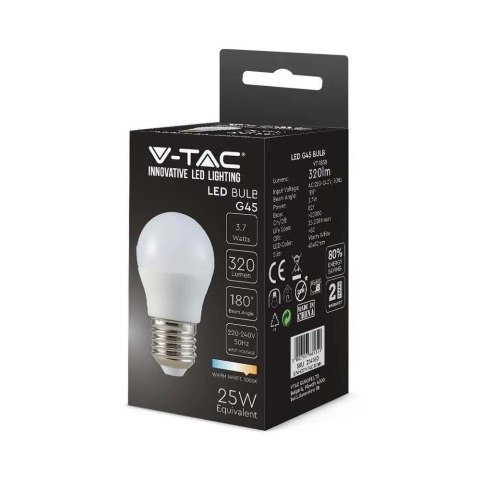 Żarówka LED V-TAC 3,7W E27 Kulka G45 VT-1830-N 3000K 320lm