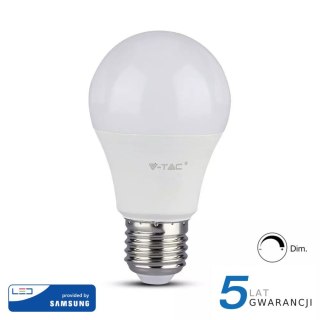 Żarówka LED V-TAC SAMSUNG CHIP 12W E27 A60 Ściemnialna VT-262D 4000K 1055lm 5 Lat Gwarancji