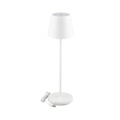 Lampka Biurkowa Nocna V-TAC 2W LED 38cm Ładowanie Ściemnianie IP54 Biała VT-7522 3000K 200lm