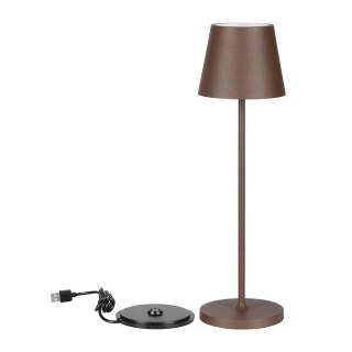 Lampka Biurkowa Nocna V-TAC 2W LED Ładowanie Ściemnianie IP54 Brąz Corten VT-7522 3000K 200lm