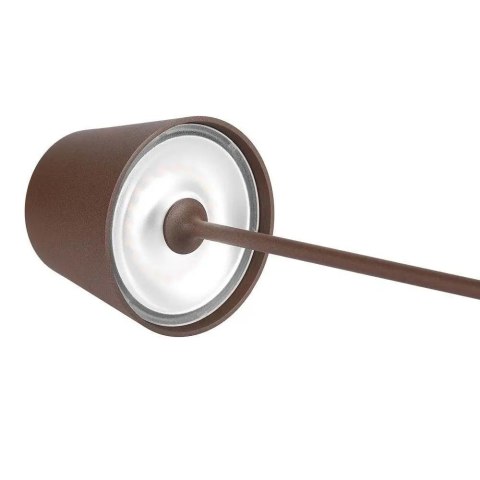 Lampka Biurkowa Nocna V-TAC 2W LED Ładowanie Ściemnianie IP54 Brąz Corten VT-7522 3000K 200lm