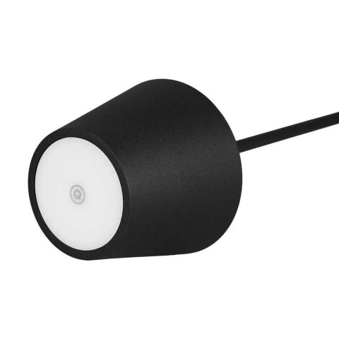 Lampka Biurkowa Nocna V-TAC 2W LED Ładowanie Ściemnianie IP54 Czarna VT-7522 3000K 200lm