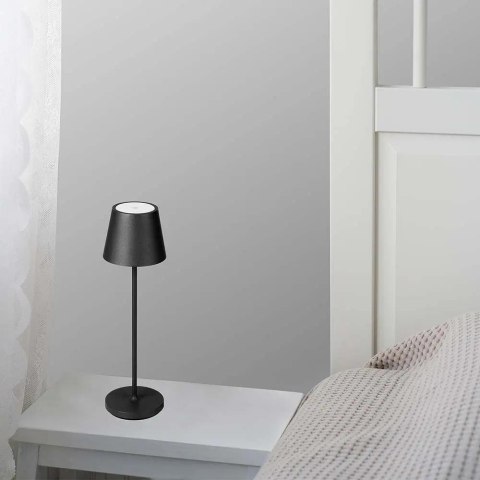 Lampka Biurkowa Nocna V-TAC 2W LED Ładowanie Ściemnianie IP54 Czarna VT-7522 3000K 200lm