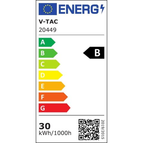 Projektor LED V-TAC 30W G8 Czarny 185Lm/W EVOLUTION VT-30185 4000K 4720lm 5 Lat Gwarancji