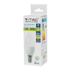 V-TAC VT-1818 Żarówka LED 4W E14 Świeczka 2700K 320lm matowa
