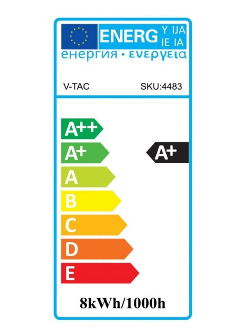 Żarówka LED V-TAC 8W Filament E27 A67 Mrożona VT-1938 2700K 800lm