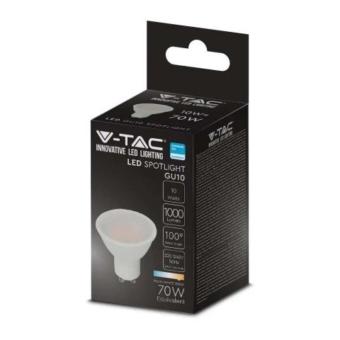 Żarówka LED V-TAC SAMSUNG CHIP GU10 10W 100st VT-271 3000K 1000lm 5 Lat Gwarancji