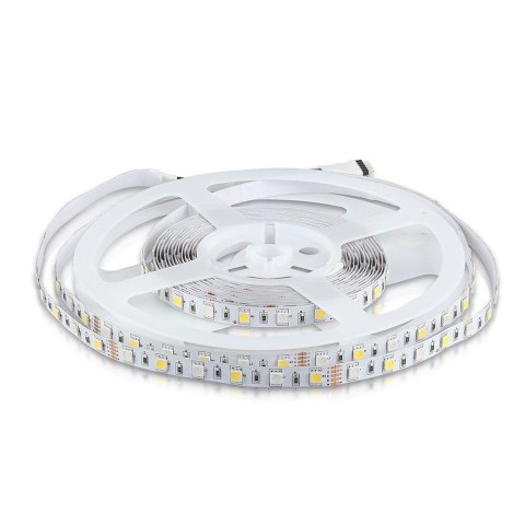 Taśma LED V-TAC SMD5050 300LED RGBW 12V IP20 9W/m VT-5050 3000K+RGB 900lm