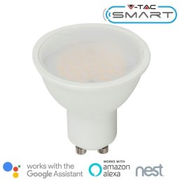 Żarówka LED WiFi V-TAC 4.5W GU10 SMART Amazon Alexa Google Home VT-5164 RGB+2700K-6400K 290lm