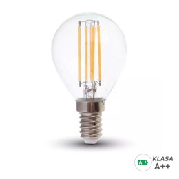 Żarówka LED V-TAC 6W Filament E14 Kulka P45 VT-2486 6400K 800lm
