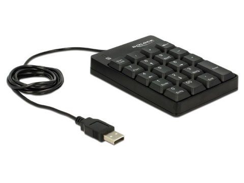 KLAWIATURA DELOCK NUMERYCZNA USB 19 KLAWISZY CZARNA