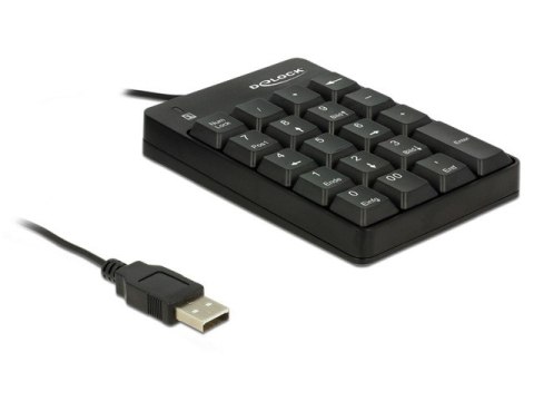 KLAWIATURA DELOCK NUMERYCZNA USB 19 KLAWISZY CZARNA