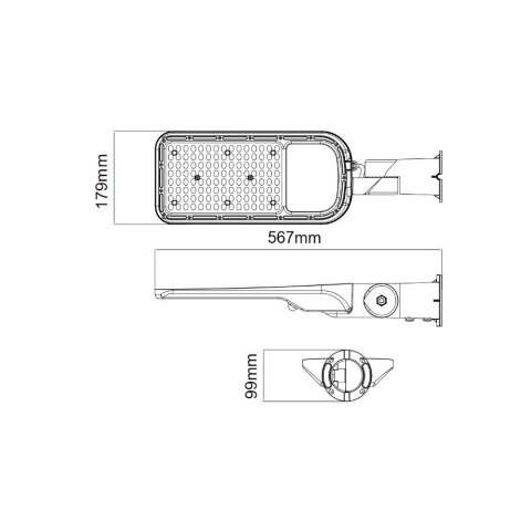 Oprawa Uliczna LED V-TAC SAMSUNG CHIP z regulacją i czujnikiem światła 100W 120Lm/W VT-139 6500K 11000lm 5 Lat Gwarancji