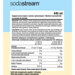 SodaStream Cloudy Lemonade Lemoniada Syrop koncentrat do wody 440ml