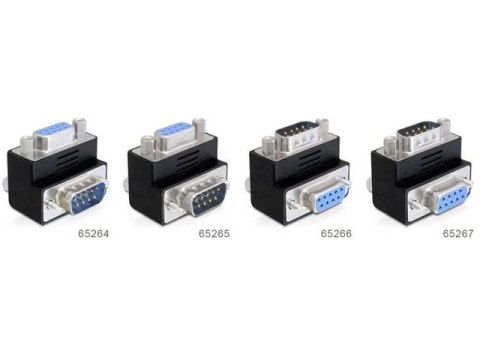 ADAPTER DB-9(COM)(M)->DB-9(COM)(F) KĄTOWY CZARNY DELOCK