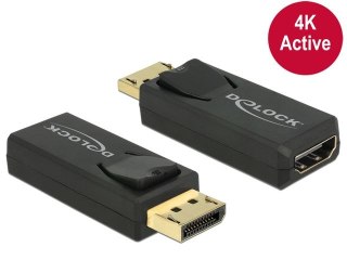 ADAPTER DISPLAYPORT(M) 1.2->HDMI(F) AKTYWNY CZARNY DELOCK