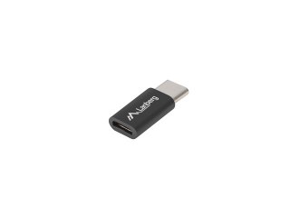 ADAPTER USB-C(M) 2.0->USB MICRO(F) CZARNY LANBERG