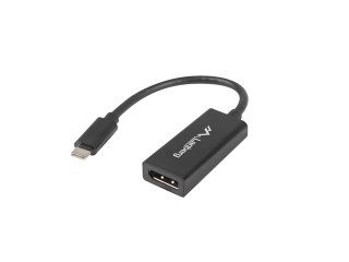 ADAPTER USB-C(M) 3.1->DISPLAYPORT(F) NA KABLU 15CM CZARNY LANBERG