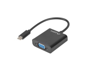 ADAPTER USB-C(M) 3.1->VGA(F) NA KABLU 15CM CZARNY LANBERG