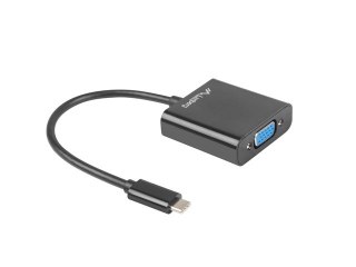 ADAPTER USB-C(M) 3.1->VGA(F) NA KABLU 15CM CZARNY LANBERG