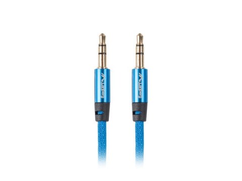 KABEL AUDIO MINIJACK 3.5MM M/M 3 PIN 1M NIEBIESKI PREMIUM LANBERG