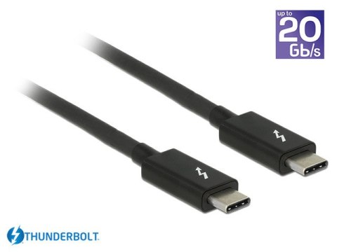 KABEL THUNDERBOLT 3 M/M 1M CZARNY DELOCK