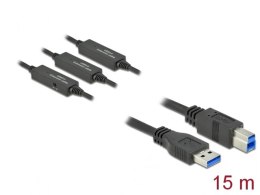 KABEL USB-A(M)->USB-B(M) 3.1 GEN 1 15M AKTYWNY CZARNY DELOCK