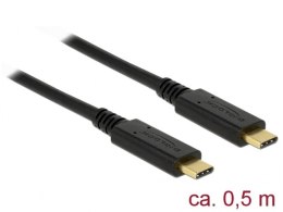 KABEL USB-C M/M 3.1 GEN 2 0.5M E-MARKER CZARNY DELOCK