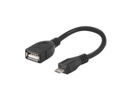 KABEL USB MICRO(M)->USB-A(F) 2.0 0.15M OTG CZARNY NATEC EXTREME MEDIA (BLISTER)