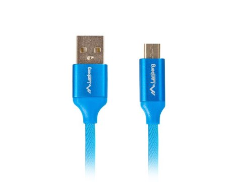 KABEL USB MICRO(M)->USB-A(M) 2.0 1.8M NIEBIESKI PREMIUM QC 3.0 LANBERG