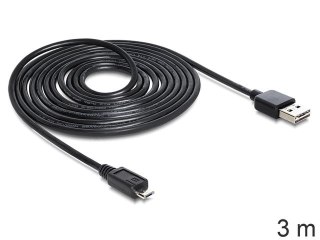 KABEL USB MICRO(M)->USB-A(M) 2.0 3M EASY-USB CZARNY DELOCK