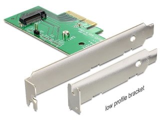 KARTA PCI EXPRESS X4->1X M.2 KEY M WEWNĘTRZNY DELOCK