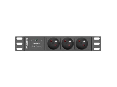 LISTWA ZASILAJĄCA RACK PDU 10" LANBERG 1U 10A 2M 3X 230V PL CZARNA C14