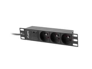 LISTWA ZASILAJĄCA RACK PDU 10" LANBERG 1U 16A 2M 3X 230V PL CZARNA