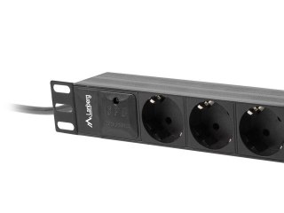 LISTWA ZASILAJĄCA RACK PDU 10" LANBERG 1U 16A 2M 3X SCHUKO CZARNA